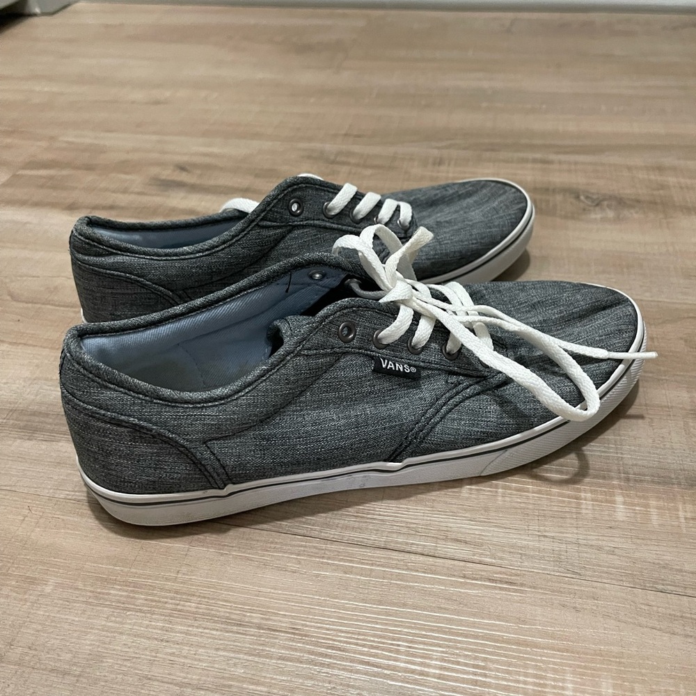 Vans Charcoal Sneakers with White Laces - Picture 2 of 6